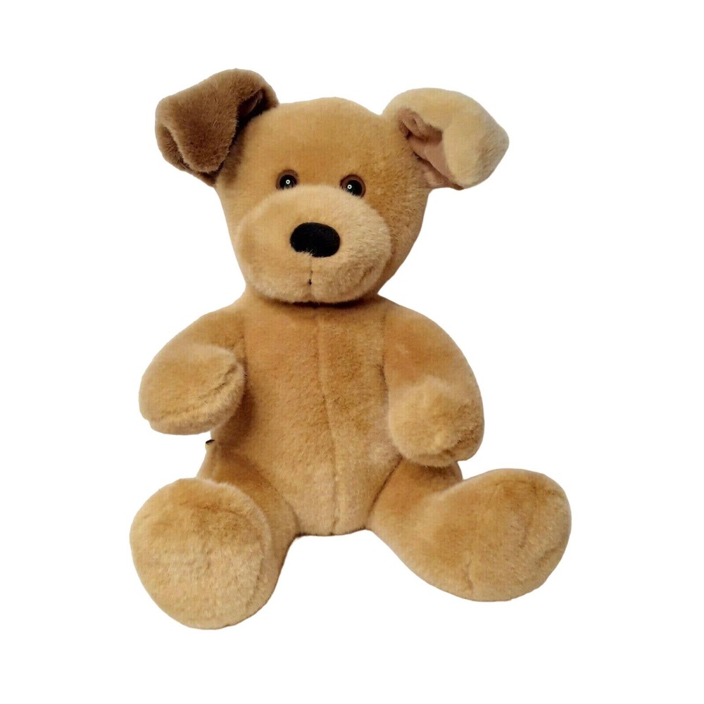 Build A Bear BAB Dog Brown Tan Plush Sitting 12" Stuffed Animal Realistic Sound